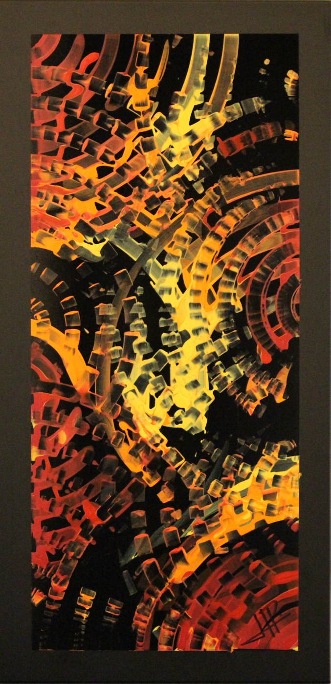 Painting from the vertical series of the Circles Collection