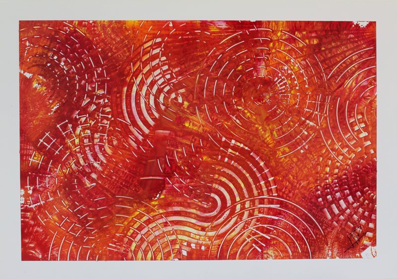 Radiant Echoes, CB-04H, acrylic on white aluminum