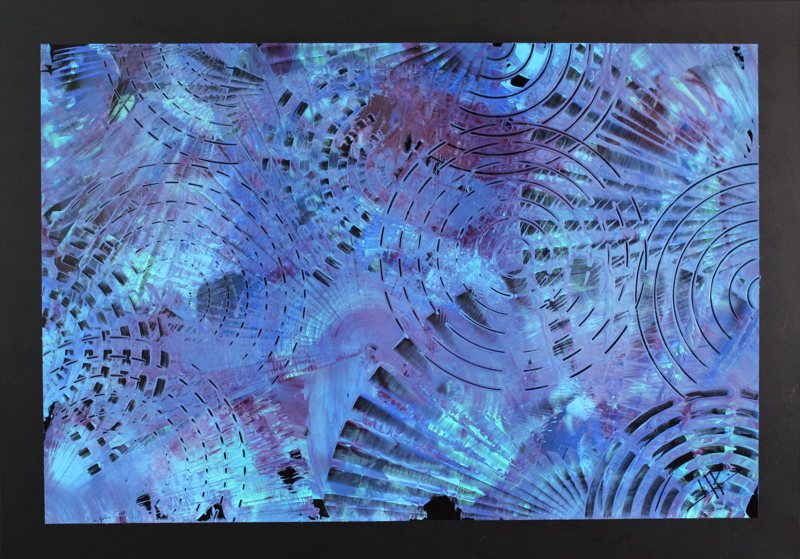Fluid Harmony, CN-03H, acrylic on black aluminum