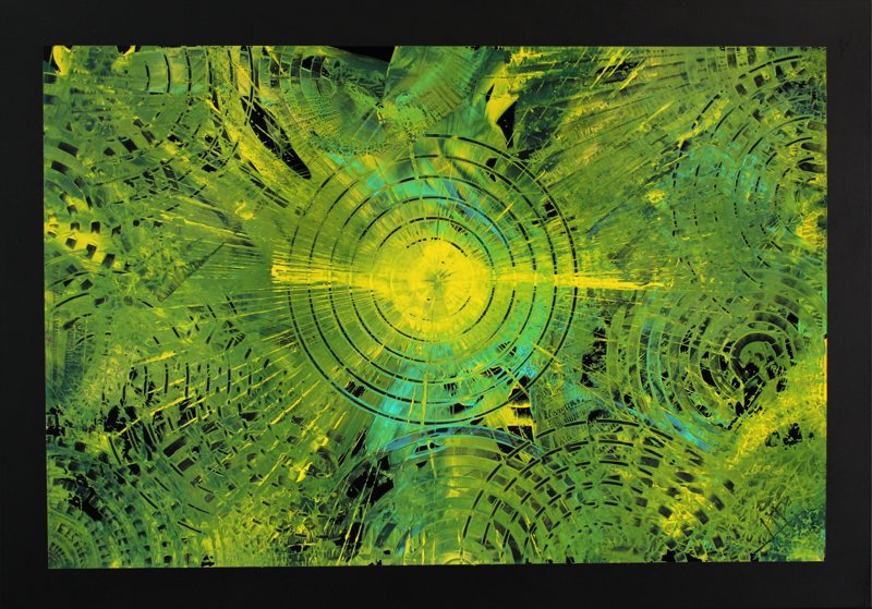 Nature's Swirls, CN-04H, acrylic on black aluminum